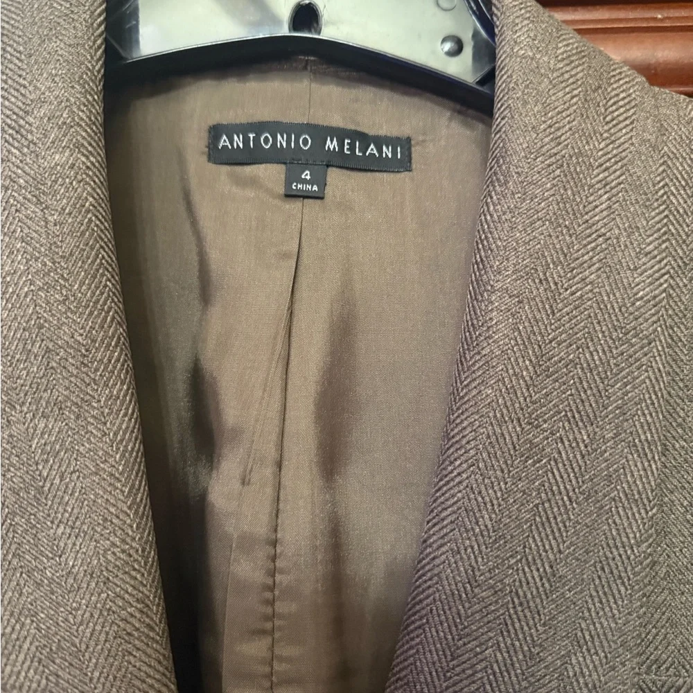 ANTONIO MELANI Brown Blazer and Skirt Set - Picture 2 of 4